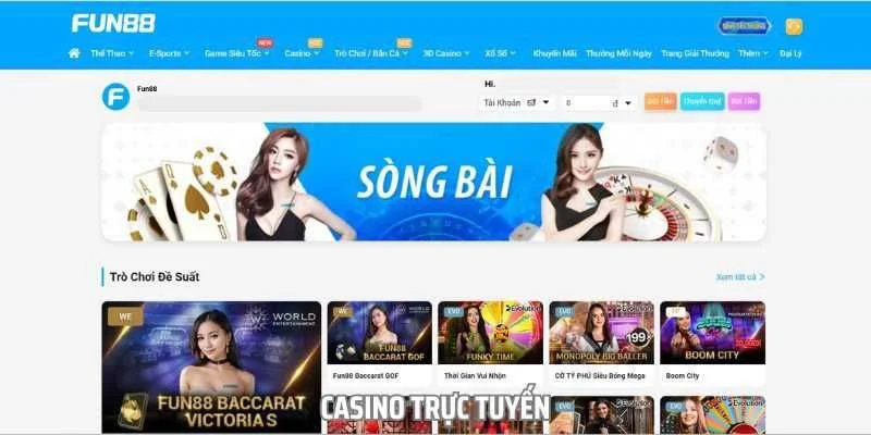 Nhà cái Fun88 - Casino uy tín, game hay và thưởng lớn.